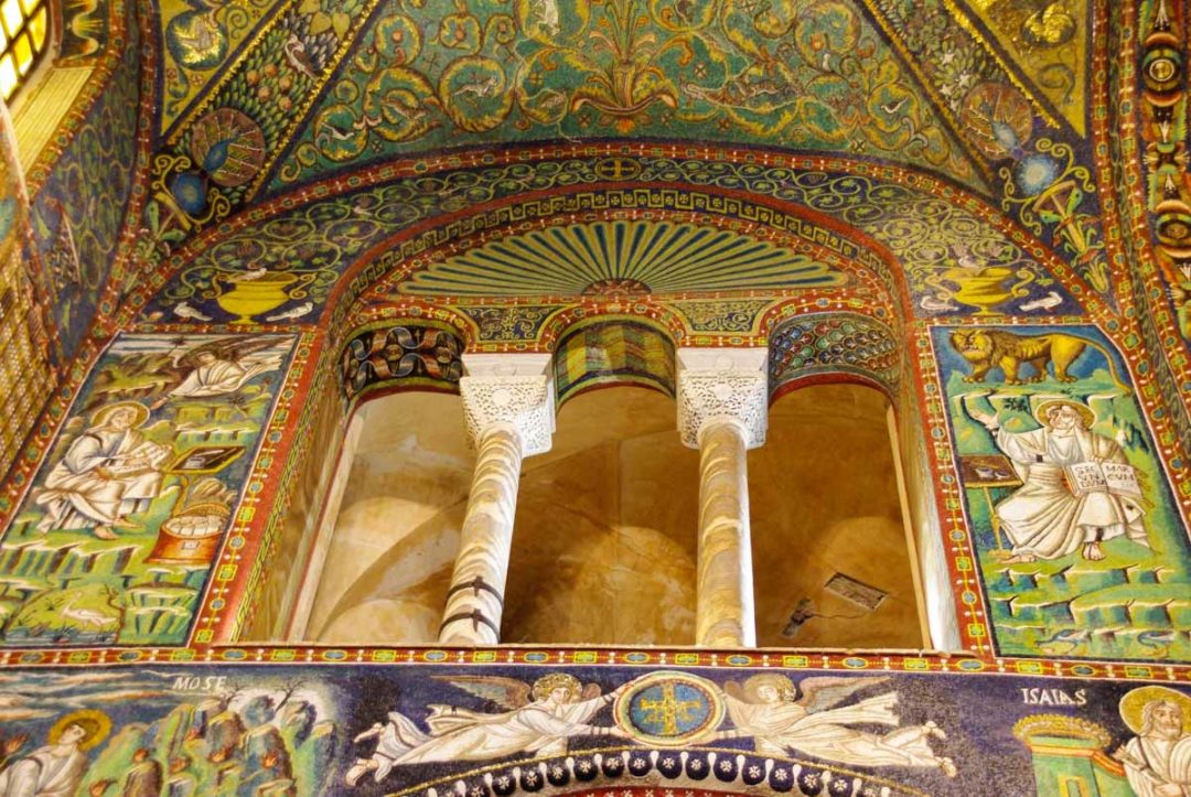 Mosaïque à l'intérieur de la Basilique San Vital de Ravenne