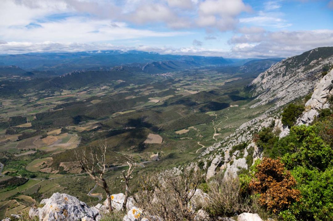 Panorama sur les Pyrénées Orientales depuis les Crête de la Serre du Grau de Maury