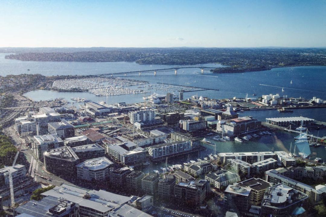 Panorama sur le Port d'Auckland 