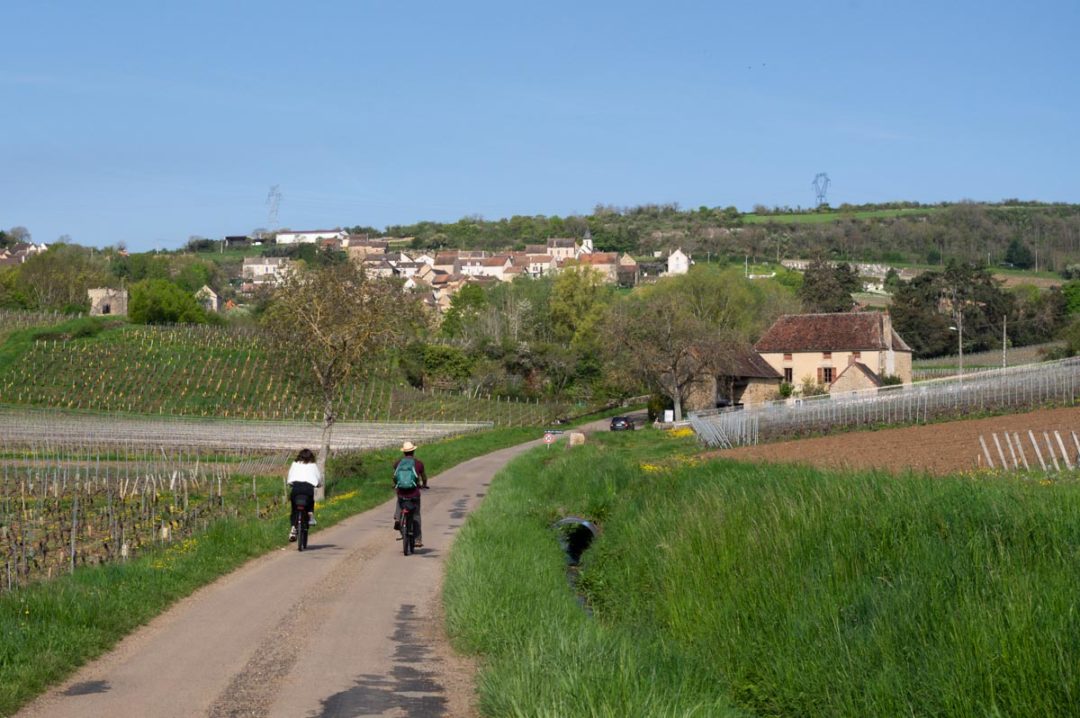 balade à vélo entre Buxy et Montagny à travers les vignobles de la Côte Chalonnaise