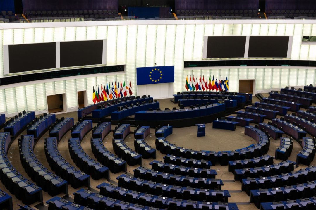 la salle du parlement européen de Strasbourg