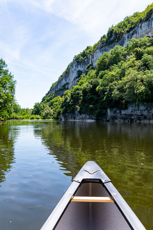 canoe le long de la Dordogne