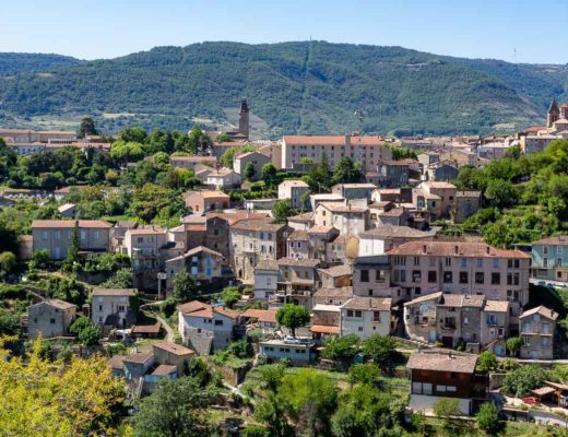 point de vue sur Privas en Ardèche