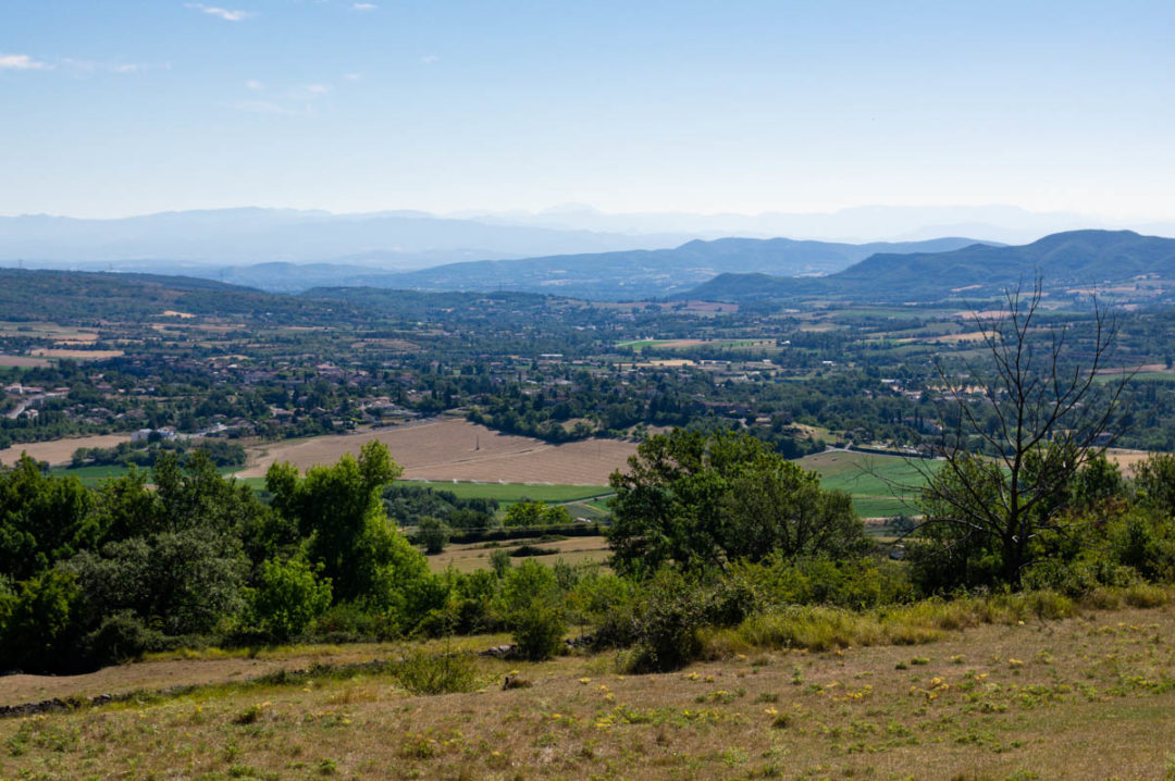 Panorama sur la région de l'Ardèche autour d'Alissas
