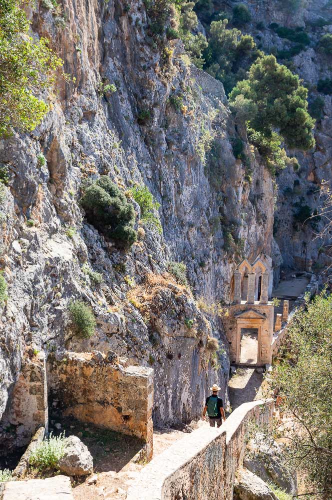 les ruines du monastère Katholiko sur la péninsule d'Akrotiri en Crète