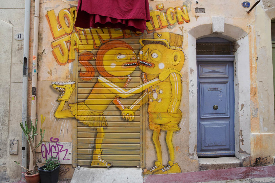 street art dans le quartier du Panier à Marseille