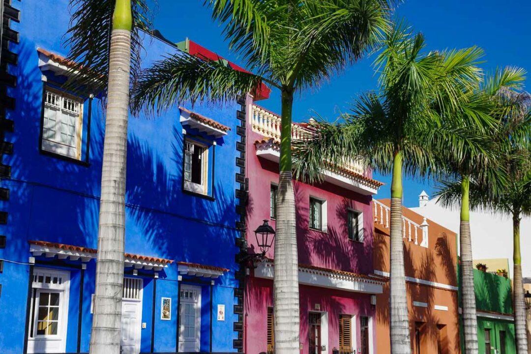 maison colorées à Puerto de la Cruz