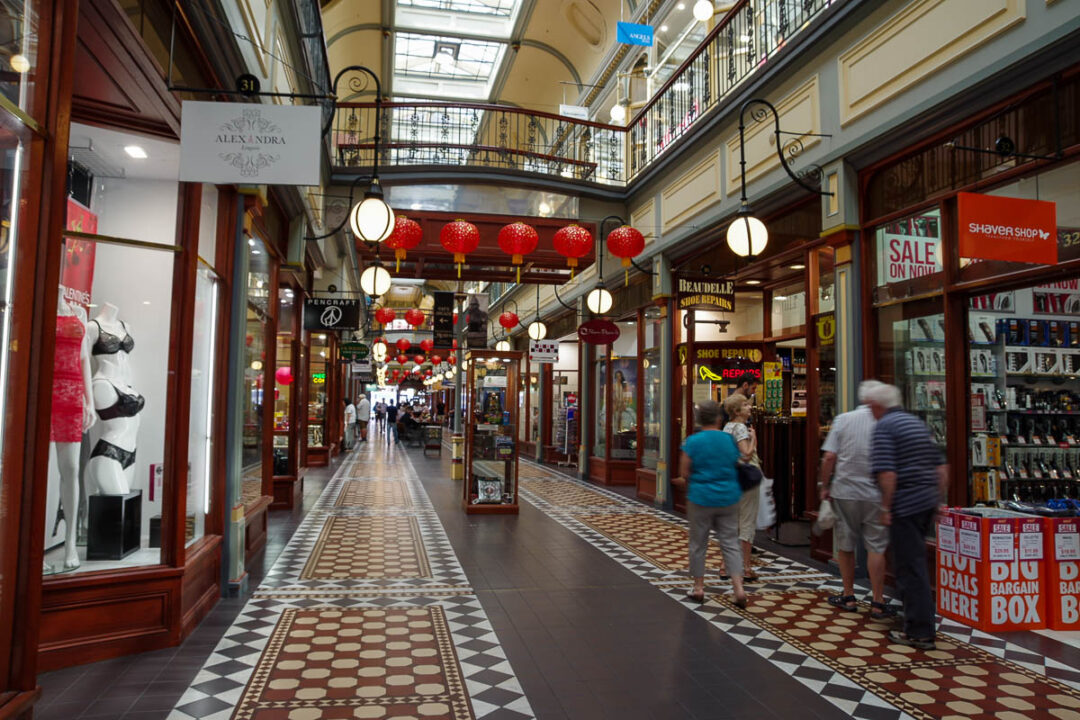 Galerie commercante Adelaide Arcade sur Rundle Mall