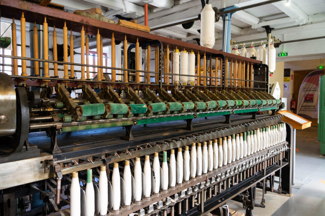 visite du Musée du Textile des Hautes Vosges - machine de filature