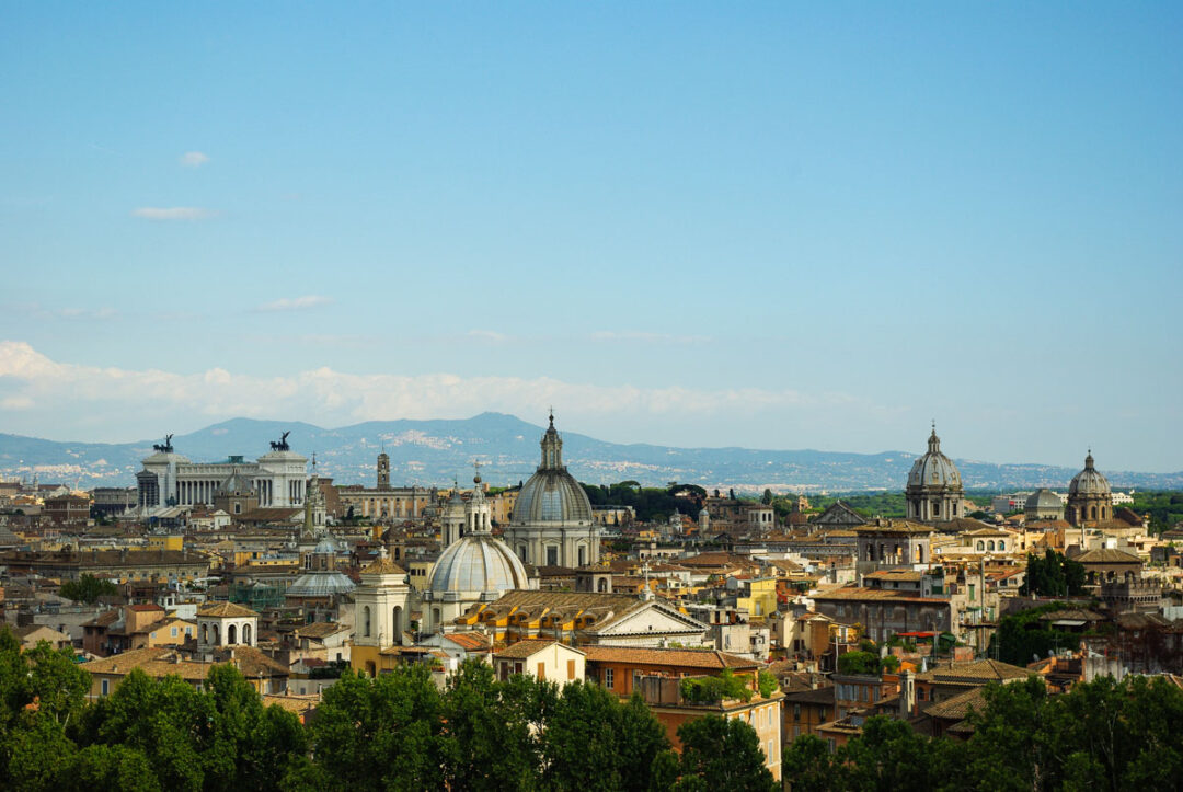 Panorama sur Rome depuis le Château Saint Ange