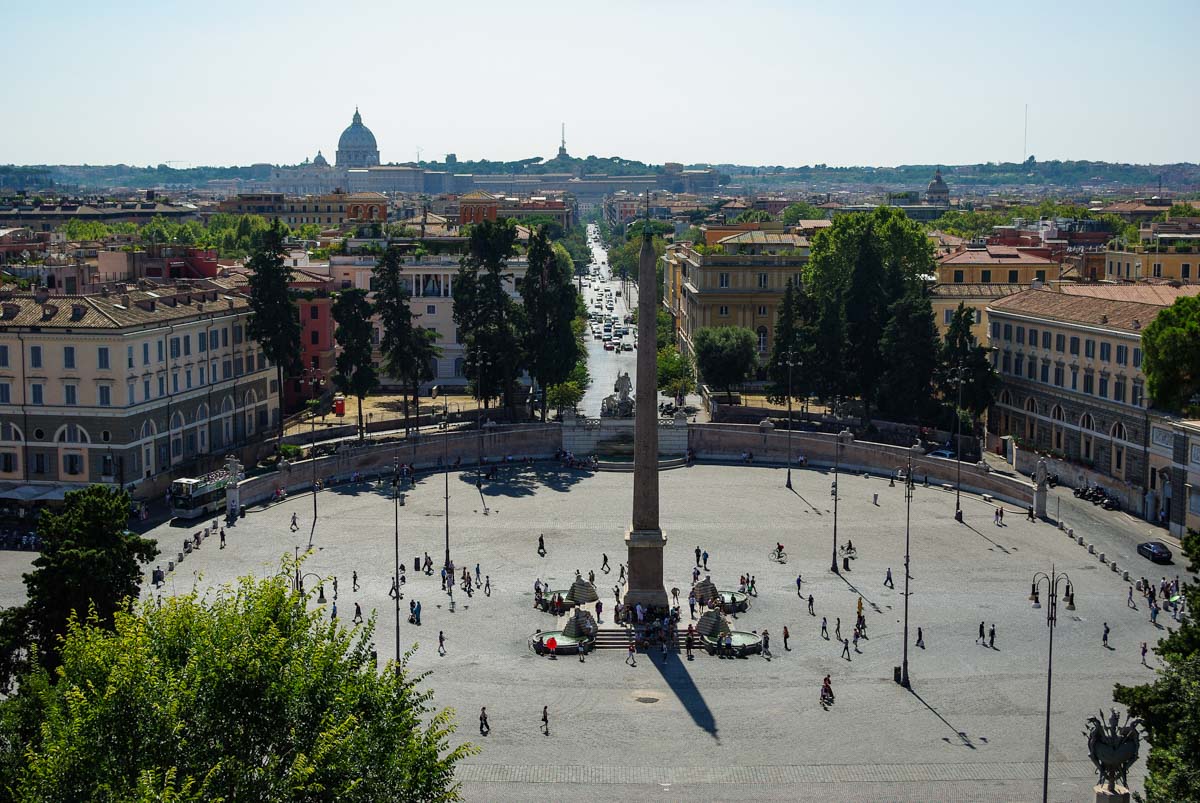 la piazza del Popolo à Rome