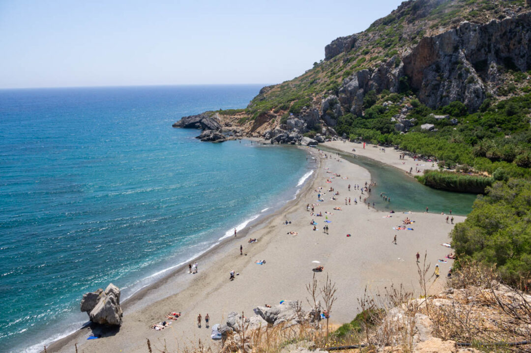 plage de Preveli en Crète