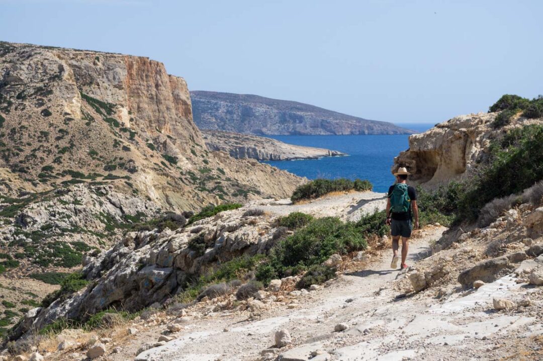 randonnée côtière à Matala en Crète
