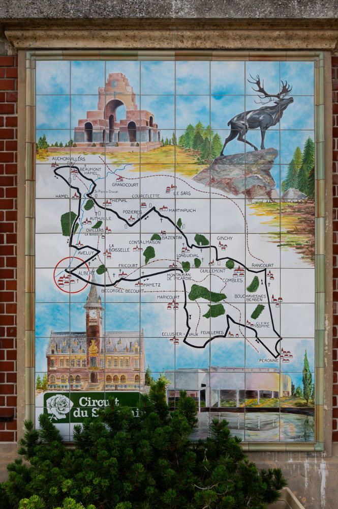 Mosaique sur le circuit du souvenir dans la Somme à la Gare d'Albert
