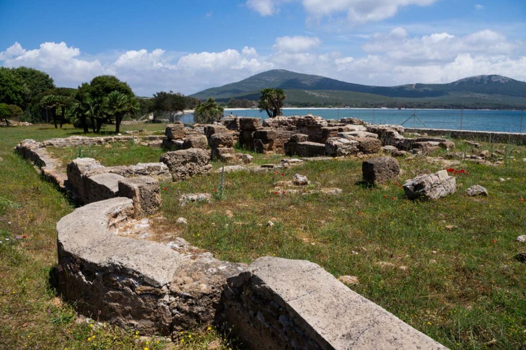 Les ruines de la Villa romana de Santa Imbénia près d'Alghero en Sardaigne