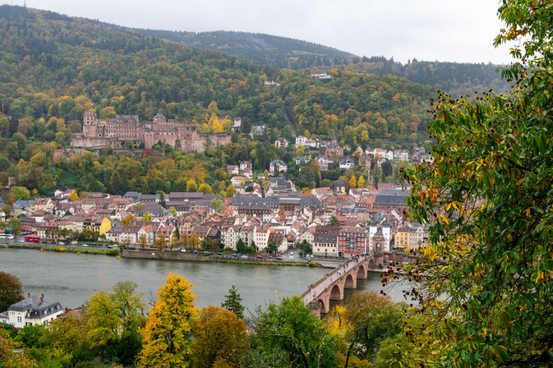 vue sur Heidelberg depuis le Chemin des Philosophes