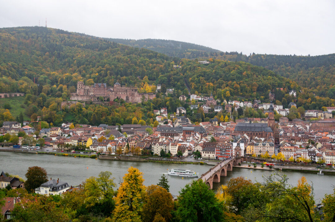Panorama sur Heidelberg depuis le chemin des Philosophes