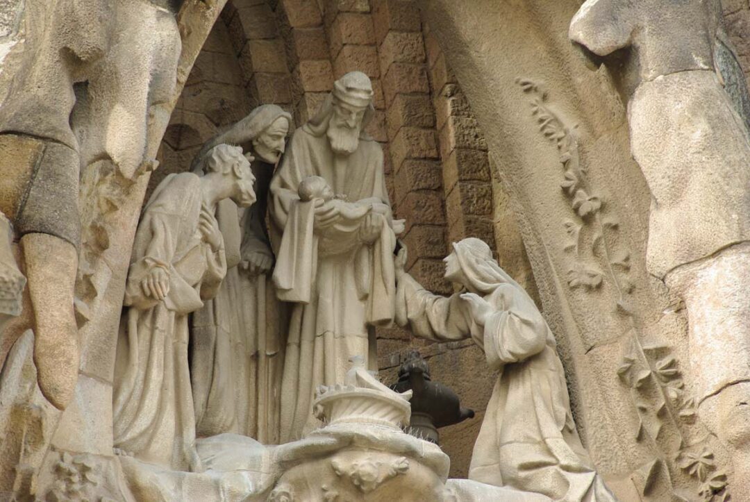 Sagrada Familia - détail de la facade de Gaudi