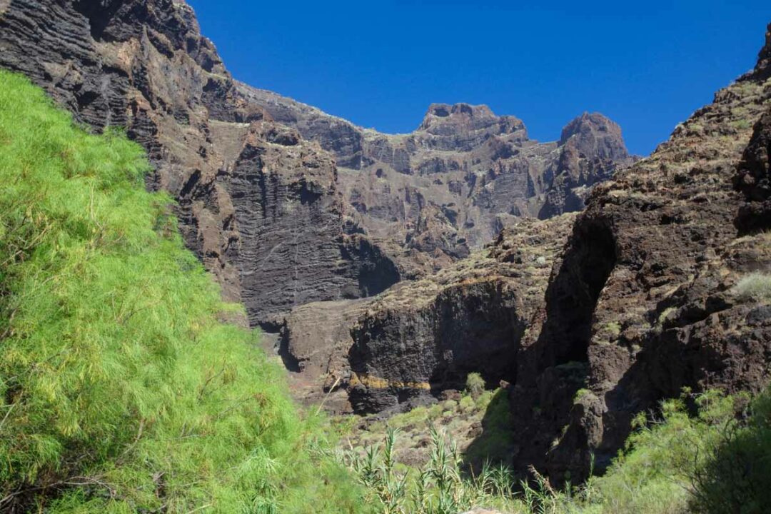 la sortie des Gorges de Masca à Tenerife