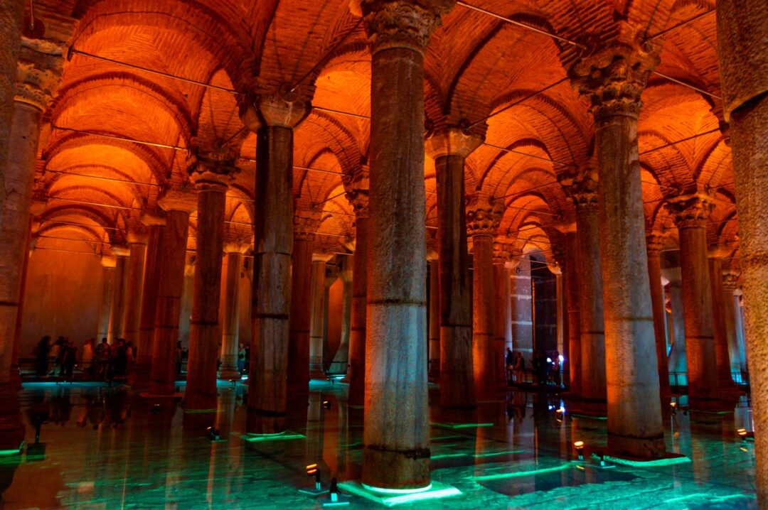 visite de la citerne basilique à Istanbul