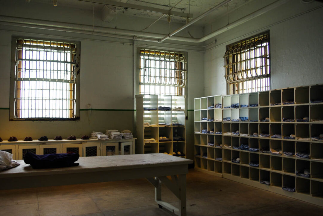 salle de travail dans la prison d'Alcatraz