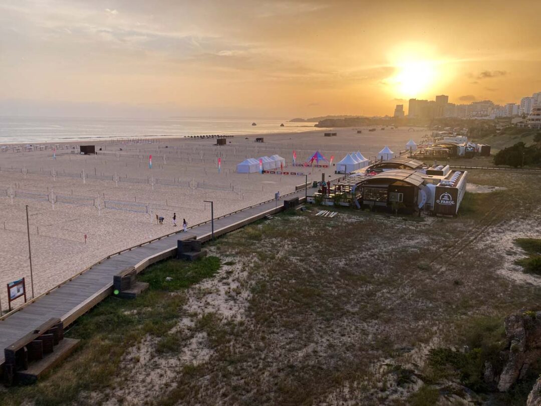 Panorama sur la plage de Portimao en fin de journée