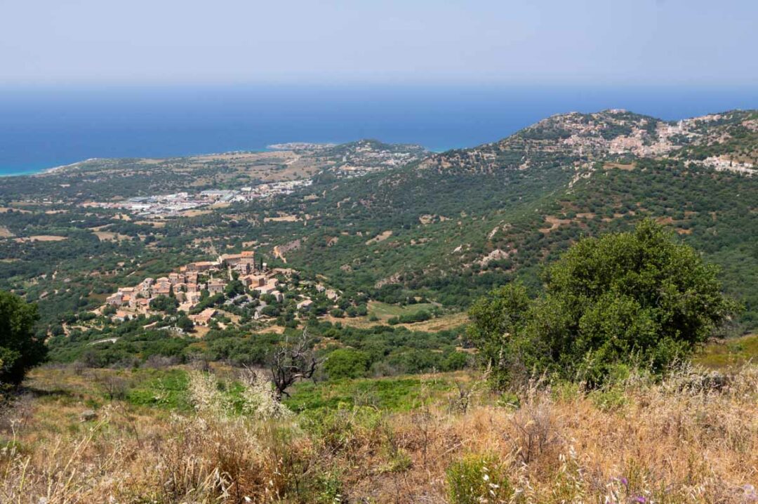 panorama sur les villages de l'intérieur de la Balagne