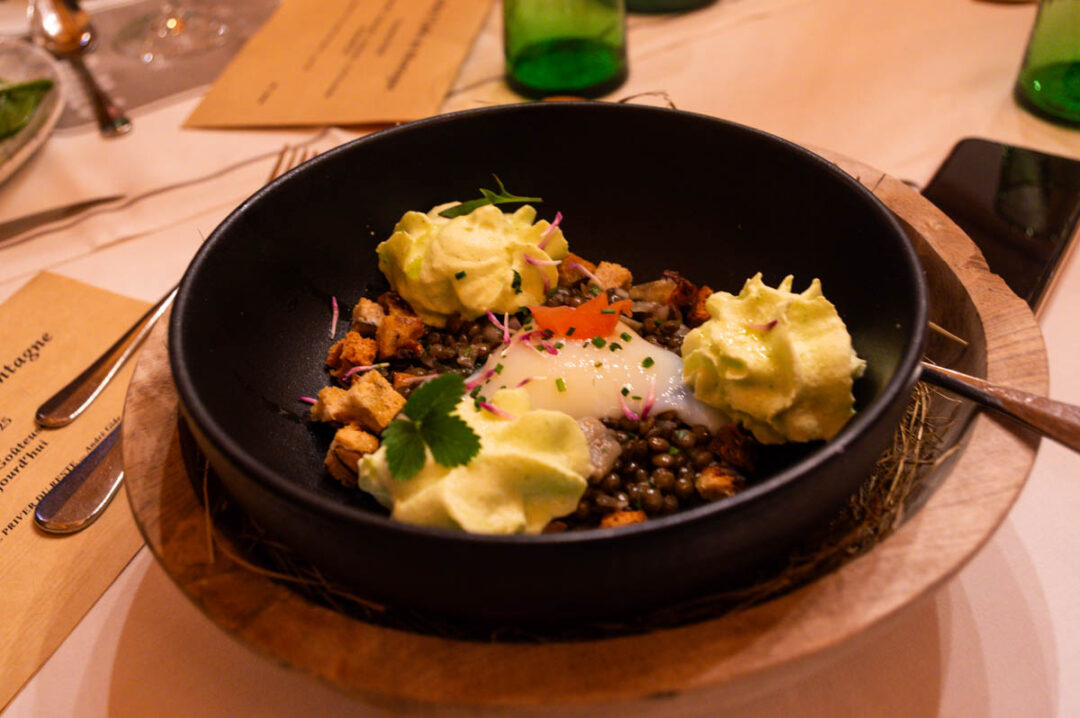 oeuf parfait et lentille