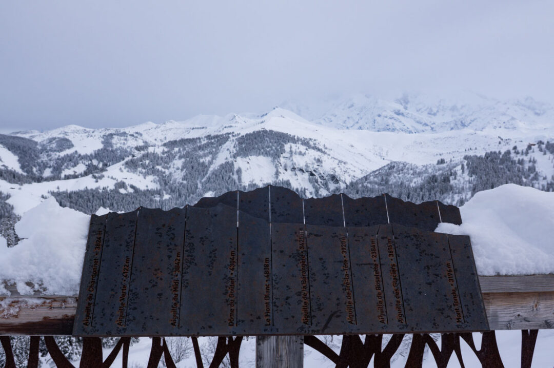 Panorama sur le Mont Blanc depuis le Chard du Beurre aux Saisies