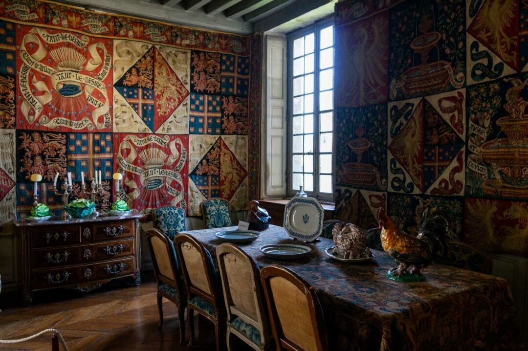 salle à manger du Château de Commarin