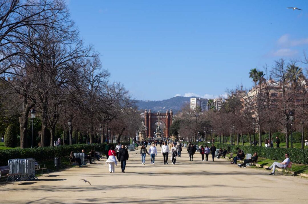 allée principale du Parc de la Citadelle à Barcelone