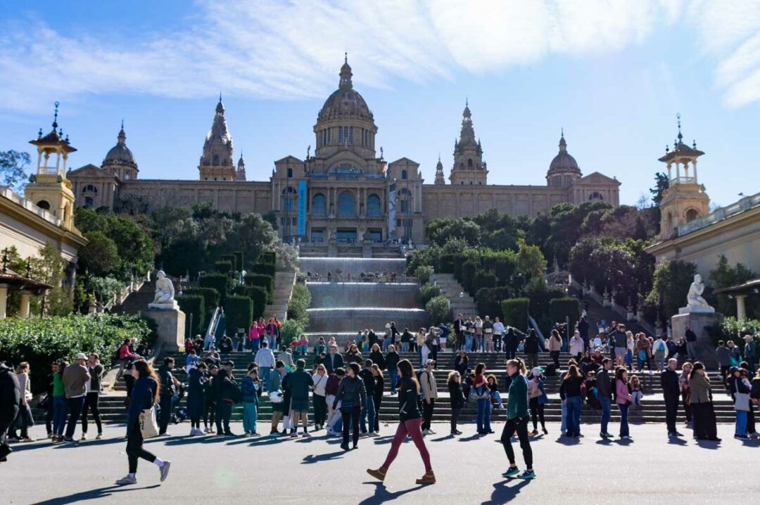 le Musée national d'Art de la Catalogne sur la colline de Montjuic à Barcelone