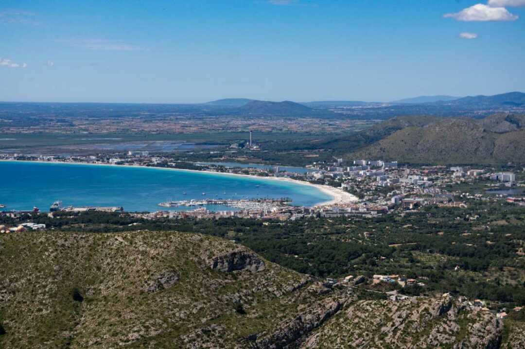 Panorama sur la baie d'Alcudia à Majorque
