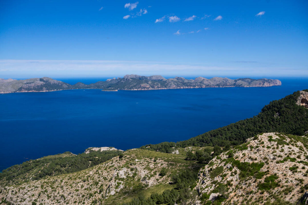 Panorama sur le Cap de Formentor vu depuis Talaia d'Alcudia