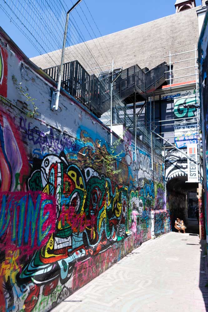 la rue des graffitis à Gand