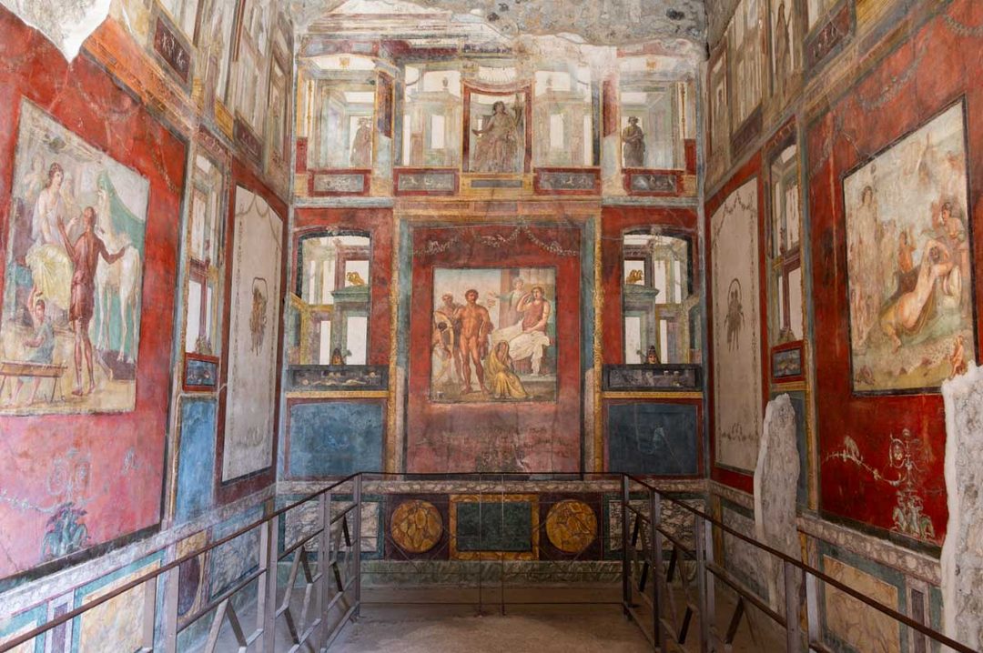 la Casa dei Vettii possède quelques-unes des plus belles fresques de Pompei