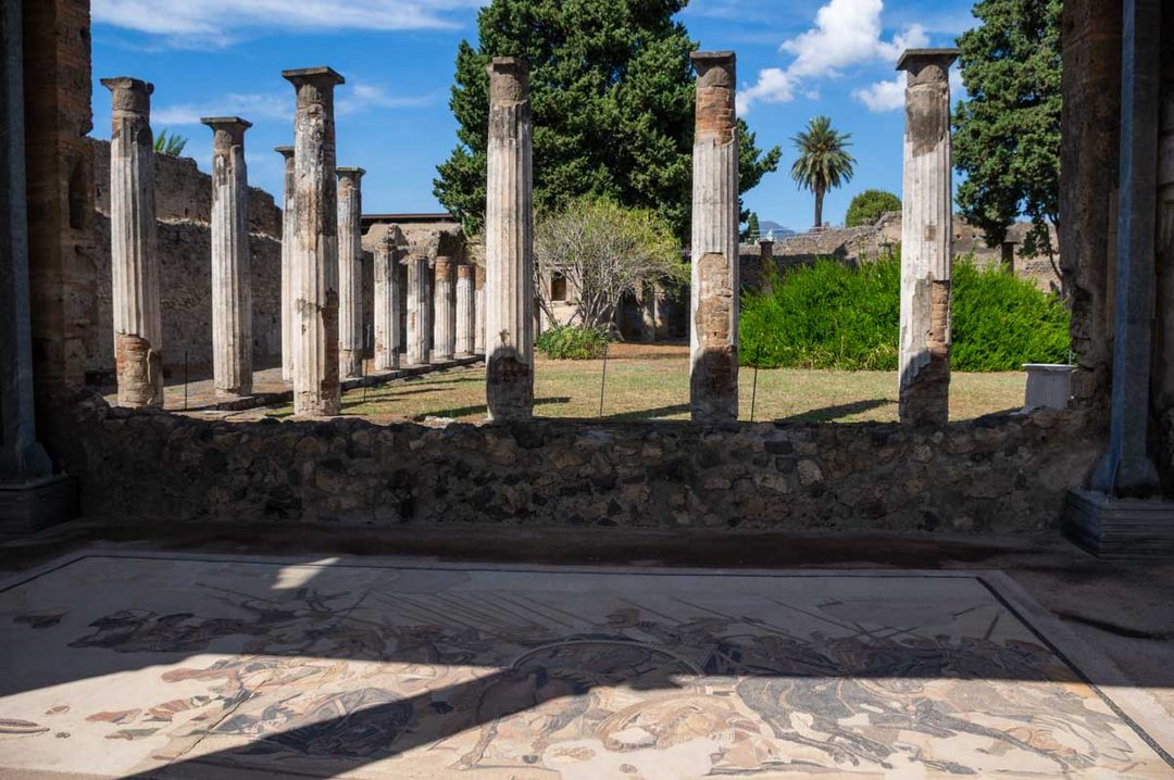 Mosaïque représentant la Bataille d'Alexandre dans la Maison du Faune à Pompei