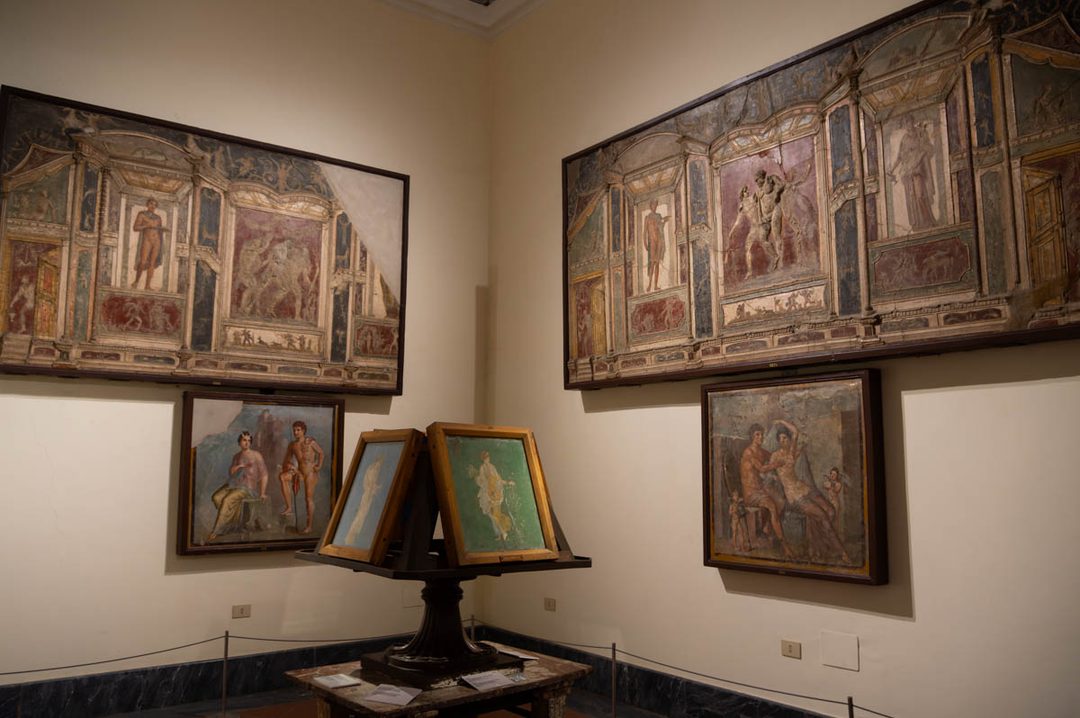 Fresques antiques exposées au Musée Archeologique de Naples